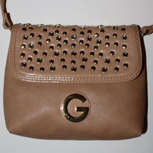 G by Guess Tan Studded Crossbody Bag